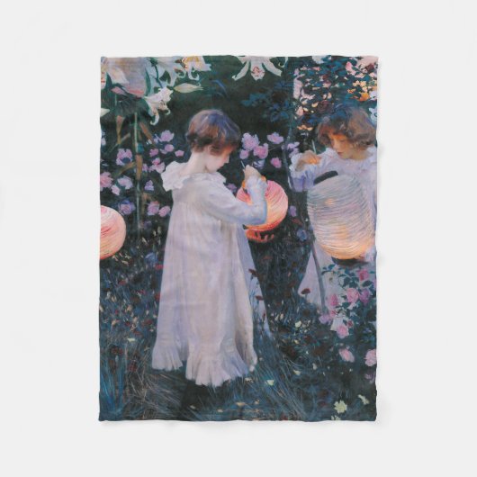 Couverture Polaire Carnation Lily Lily Rose John Singer Sargent Art (Devant)