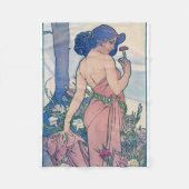 Couverture Polaire Carnation (Quatre Fleurs), Alphonse Mucha (Devant)