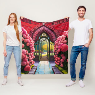 Couverture Polaire Carnations Adorn Gate, Bienvenue au Jardin Secret