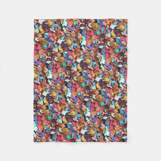 Couverture Polaire Carnaval Confetti Coloré Papier Pièces Partie Amus (Devant)
