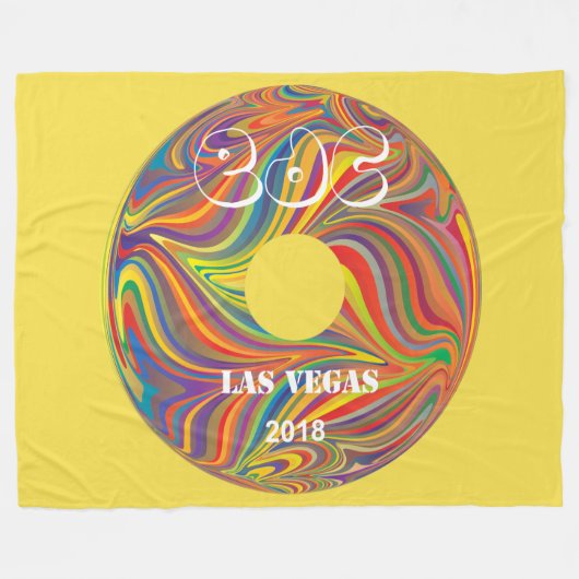 Couverture Polaire Carnaval de marguerite électrique (Devant (Horizontal))