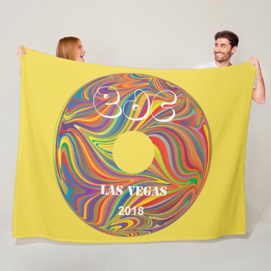 Couverture Polaire Carnaval Electric Daisy Record (En situation)