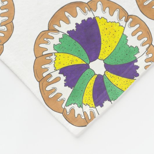 Couverture Polaire Carnaval King Cake New Orleans NOLA Mardi Gras (Coin)