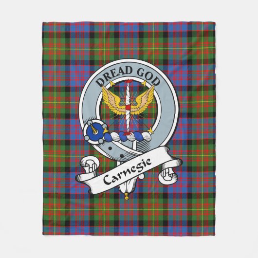 Couverture Polaire Carnegie Ancien Clan Badge Tartan Plaid (Devant)
