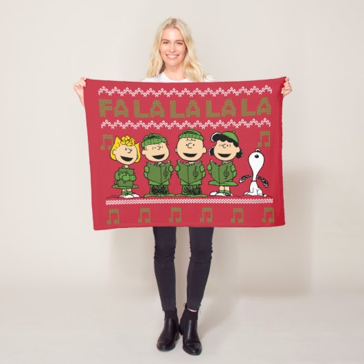 Couverture Polaire Caroling Christmas Sweater Graphic (En situation)