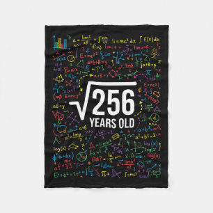 Couverture Polaire Carré Mathématique Racine 256 Ans, Drôle De Maths