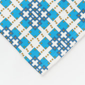 Couverture Polaire Carré motif de la mer géométrique moderne (Coin)