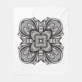 Couverture Polaire Carré noir de Deco inspiré (Devant)