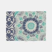 Couverture Polaire Carreau bleu Batik III (Devant (Horizontal))