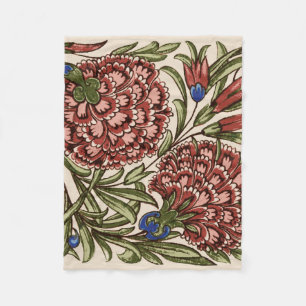Couverture Polaire Carreau de fleur d'œillet Art antique rustique De