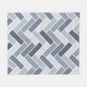 Couverture Polaire Carreau Motif gris bleu (Devant (Horizontal))