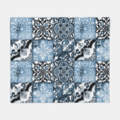 Couverture Polaire Carreau Océan (Devant (Horizontal))