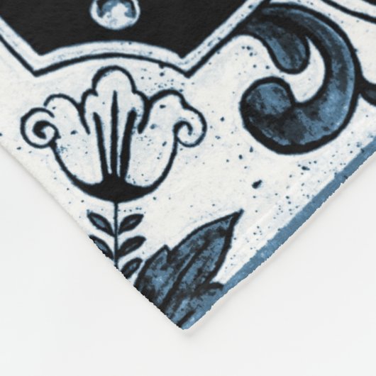 Couverture Polaire Carreau Océan (Coin)