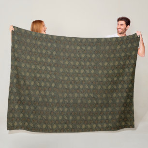 Couverture Polaire Carreau vintage Tulipe et lis de William Morris