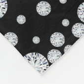 Couverture Polaire Carreaux blancs noirs initiales monogrammes (Coin)