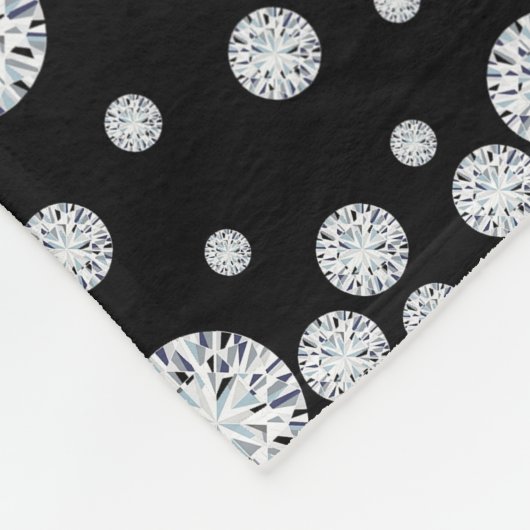 Couverture Polaire Carreaux blancs noirs initiales monogrammes (Coin)