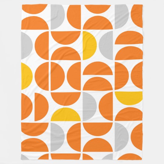 Couverture Polaire Carreaux ensoleillés du milieu du siècle (Devant)