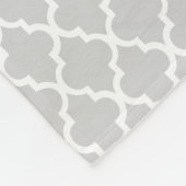 Couverture Polaire Carreaux gris Quatrefoil Motif (Coin)