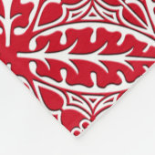 Couverture Polaire Carreaux marocains - rouge foncé et blanc (Coin)