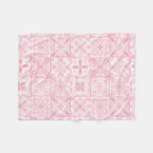 Couverture Polaire Carreaux ornés en rose (Devant (Horizontal))