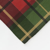 Couverture Polaire Carreaux Rouges Et Verts Avec Couronne De Monogram (Coin)