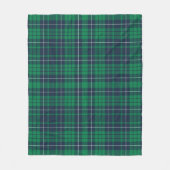 Couverture Polaire Carreaux Rustique Vert Bleu (Devant)