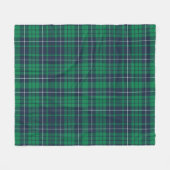 Couverture Polaire Carreaux Rustique Vert Bleu (Devant (Horizontal))