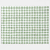 Couverture Polaire Carreaux Vert Crème Blanc (Devant (Horizontal))