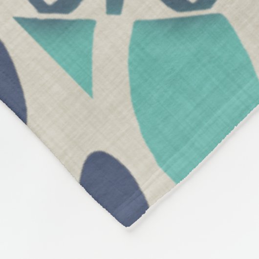 Couverture Polaire Carrelage Batik Bleu I (Coin)