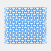 Couverture Polaire Carrelage bleu bleu azur (Devant (Horizontal))