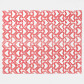 Couverture Polaire Carrelage Carrelage Coeur Rouge Intricable (Devant (Horizontal))