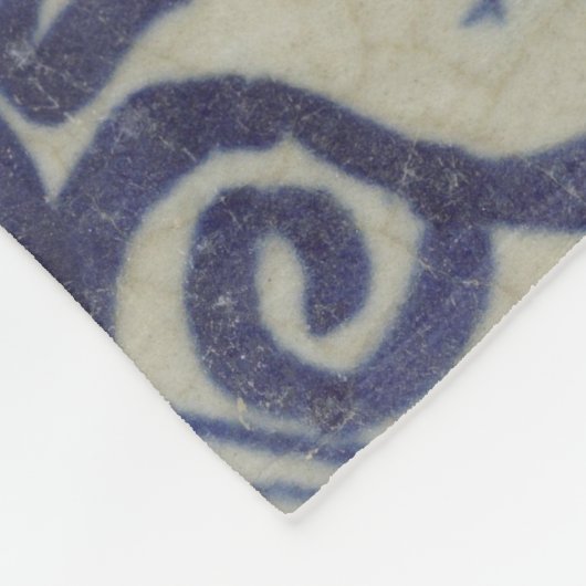 Couverture Polaire Carrelage Delft Antique Pot de Fleur Céramique (Coin)