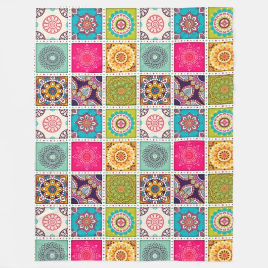 Couverture Polaire Carrelage marocain / Motif de couette (Devant)