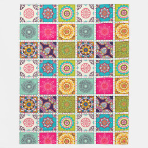 Couverture Polaire Carrelage marocain/Motif de couture