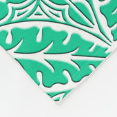 Couverture Polaire Carrelage marocain - turquoise et blanc (Coin)