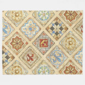 Couverture Polaire Carrelage médiéval en céramique Couronnes Fleur De (Devant (Horizontal))