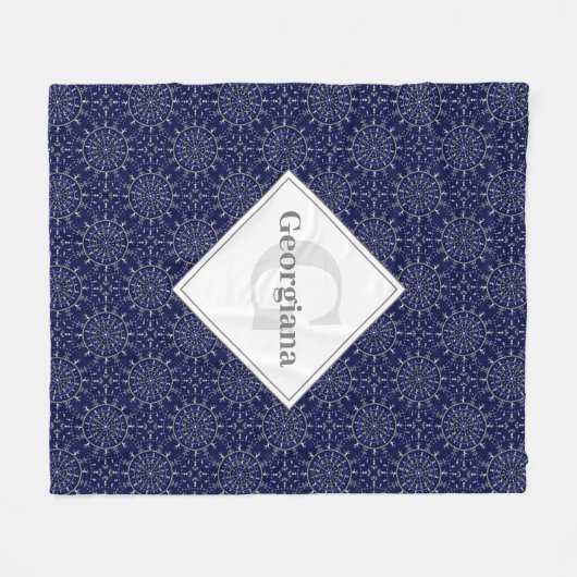 Couverture Polaire Carrelage personnalisé Ditsy Winter Snow Angels (Devant (Horizontal))