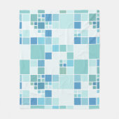 Couverture Polaire Carrelage Turquoise géométrique moderne (Devant)