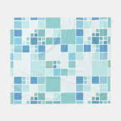 Couverture Polaire Carrelage Turquoise géométrique moderne (Devant (Horizontal))