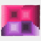 Couverture Polaire Carrés Art déco (Devant (Horizontal))