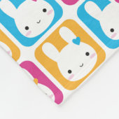 Couverture Polaire Carrés de Kawaii Bunny (Coin)