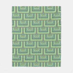 Couverture Polaire Carrés écailles vert olive motif