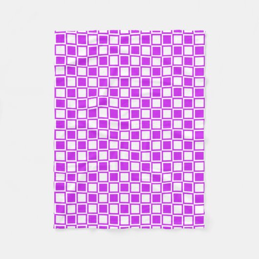 Couverture Polaire Carrés Purple Bold Mod (Devant)