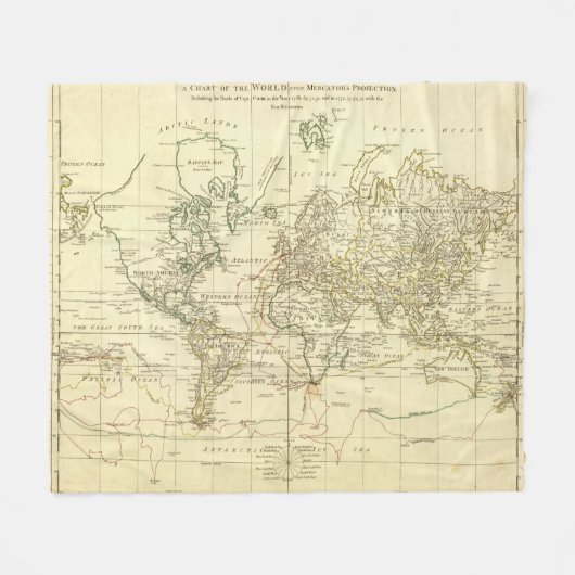 Couverture Polaire Carte 5 du monde (Devant (Horizontal))