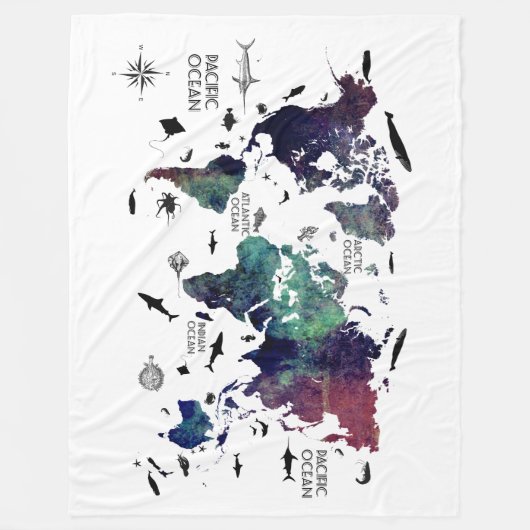 Couverture Polaire carte 7 du monde (Devant)