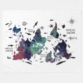 Couverture Polaire carte 7 du monde (Devant (Horizontal))