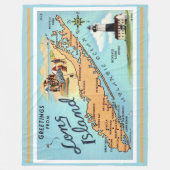 Couverture Polaire Carte ancienne de Long Island (Devant)
