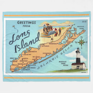 Couverture Polaire Carte ancienne de Long Island