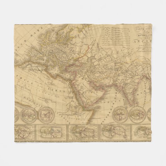 Couverture Polaire Carte antique (Devant (Horizontal))