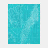 Couverture Polaire Carte Blue Cuba (Devant)